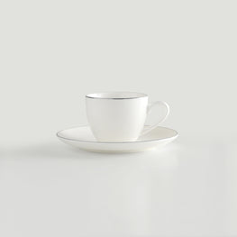 CLARA Ceașcă și farfurioară, porțelan, 90ml