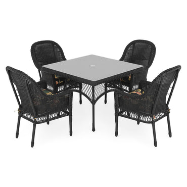 SUSAN Set mobilier terasă/grădină, 4 scaune, masă
