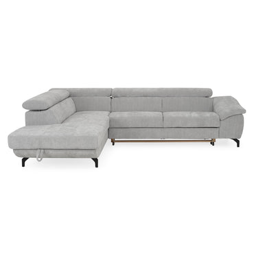 LANDIS Colțar extensibil, șezlong stânga/dreapta, mecanism tetiere, spațiu depozitare, stofă