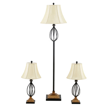 BELLORA Set 2 veioze,1 lampadar 1x60W E27