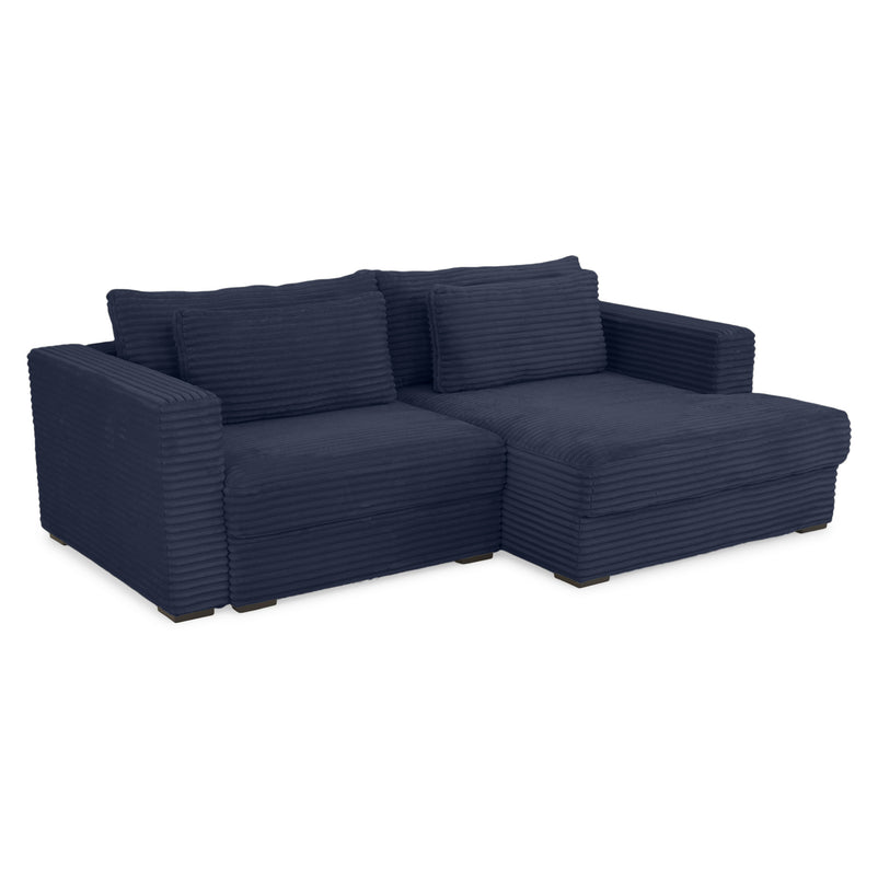 ERDING Colțar extensibil, șezlong stânga/dreapta, ladă depozitare inclusă, stofă