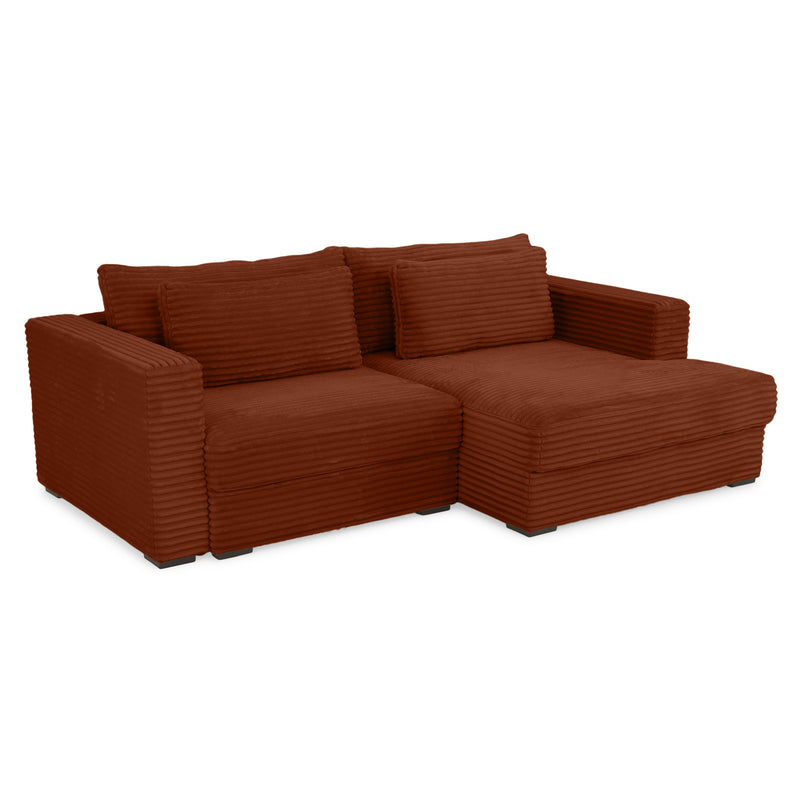 ERDING Colțar extensibil, șezlong stânga/dreapta, ladă depozitare inclusă, stofă