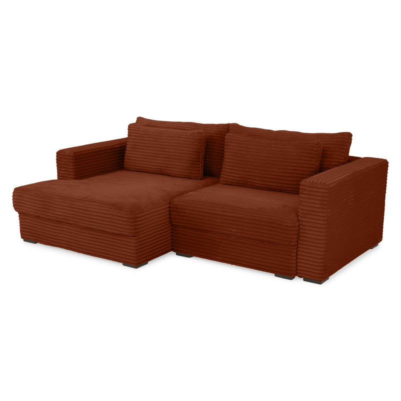 ERDING Colțar extensibil, șezlong stânga/dreapta, ladă depozitare inclusă, stofă