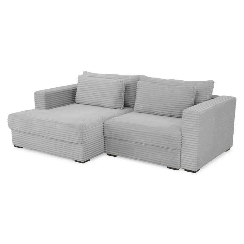 ERDING Colțar extensibil, șezlong stânga/dreapta, ladă depozitare inclusă, stofă