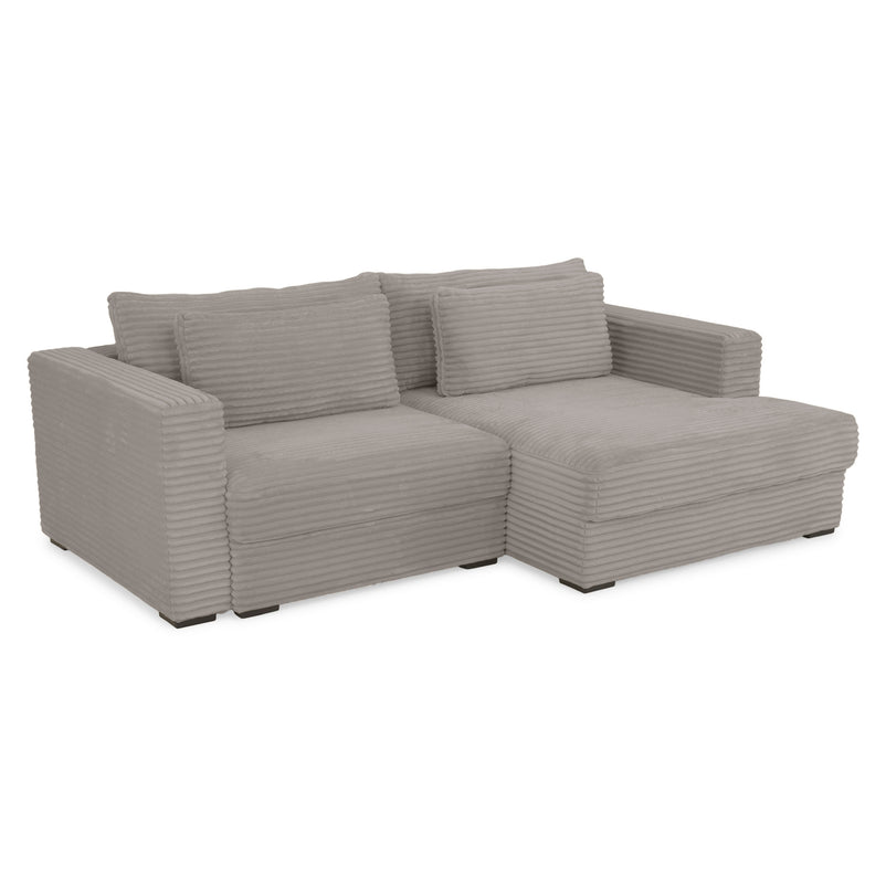 ERDING Colțar extensibil, șezlong stânga/dreapta, ladă depozitare inclusă, stofă