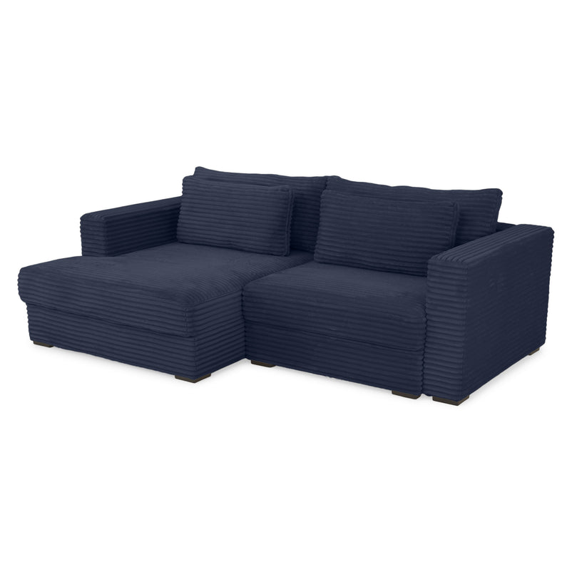 ERDING Colțar extensibil, șezlong stânga/dreapta, ladă depozitare inclusă, stofă