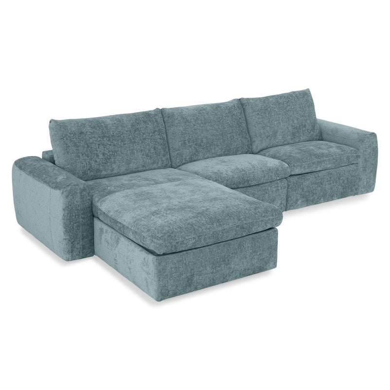 NEW JERSEY Colțar cu șezlong electric stânga/dreapta, 1 recliner electric, mecanism tetieră, USB, stofă