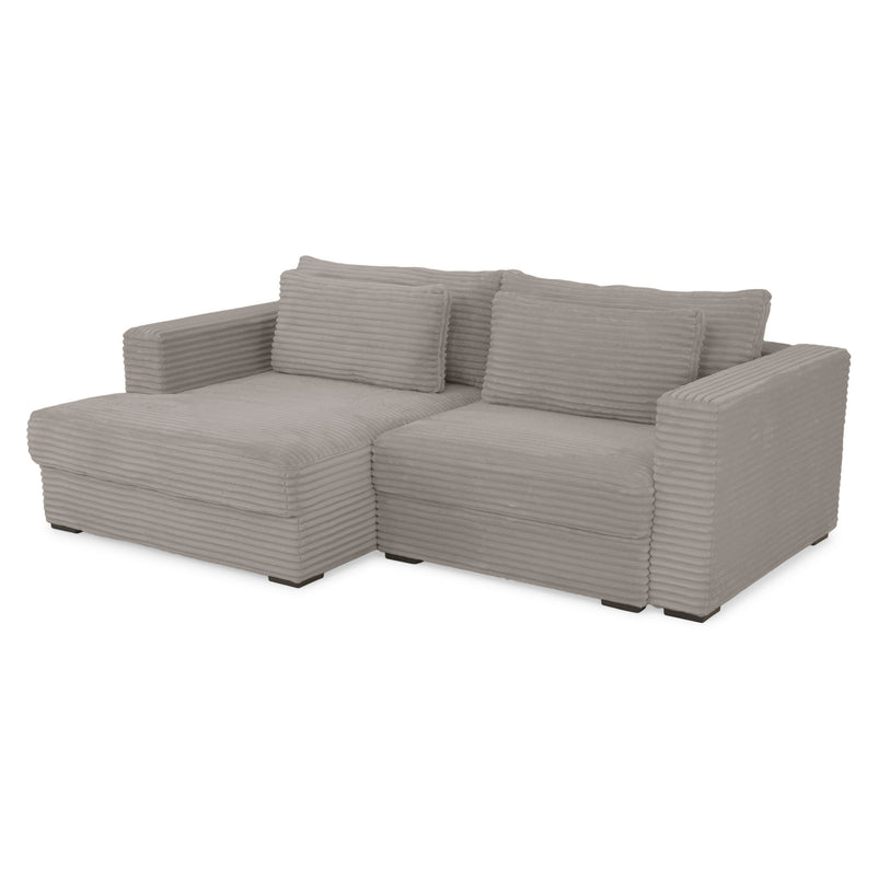 ERDING Colțar extensibil, șezlong stânga/dreapta, ladă depozitare inclusă, stofă