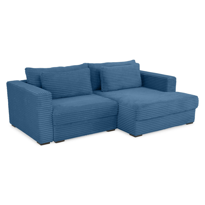 ERDING Colțar extensibil, șezlong stânga/dreapta, ladă depozitare inclusă, stofă