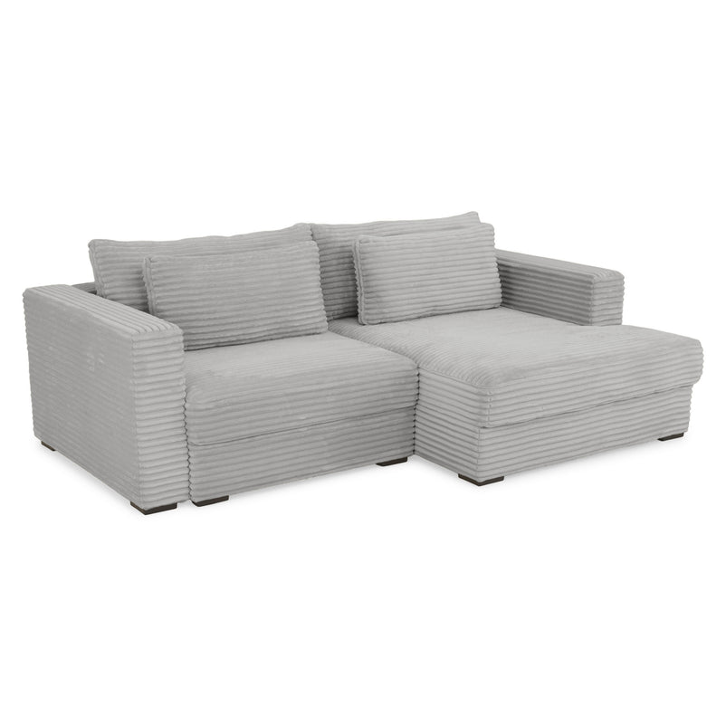 ERDING Colțar extensibil, șezlong stânga/dreapta, ladă depozitare inclusă, stofă