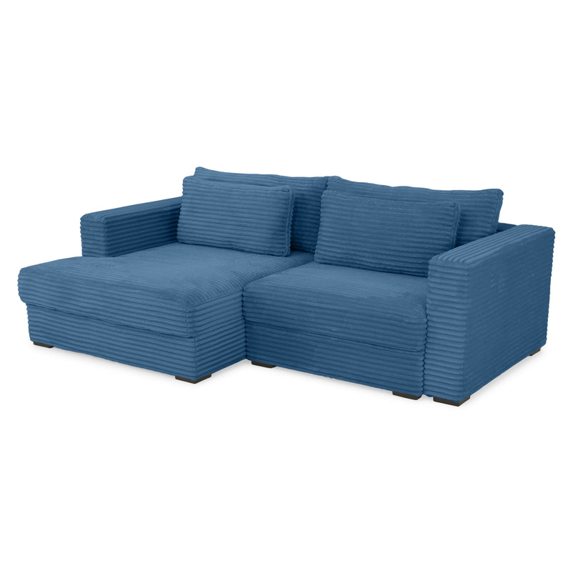 ERDING Colțar extensibil, șezlong stânga/dreapta, ladă depozitare inclusă, stofă