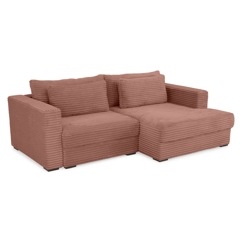 ERDING Colțar extensibil, șezlong stânga/dreapta, ladă depozitare inclusă, stofă