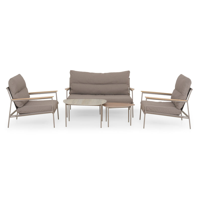 PALLAS Set mobilier terasă/gădină, canapea, 2 fotolii și 2 măsuțe