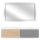 FONTANA/RADIANCE Set mobilier baie, mască lavoar, lavoar, top, oglindă LED