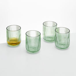 LINES Set 4 pahare whisky, sticlă, 225ml