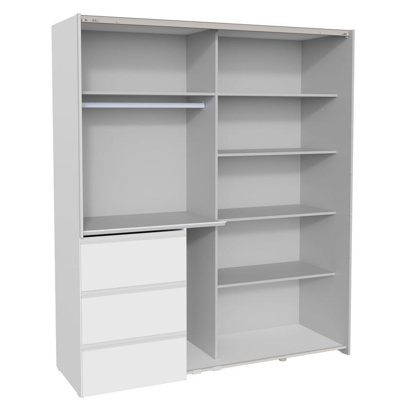 EWAN Dulap 2 uși, 3 sertare