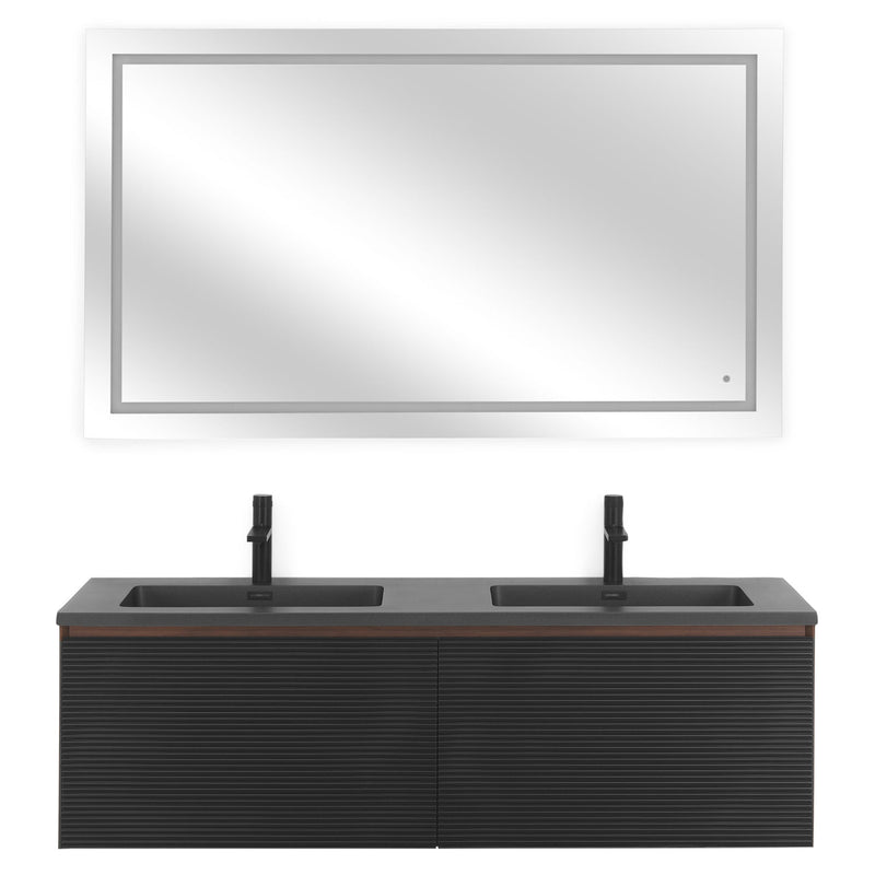 EDEN/RADIANCE Set mobilier baie, mască lavoar, lavoar, oglindă LED