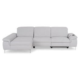 SOUND Colțar șezlong stânga/dreapta, 1 recliner electric și mecanism tetiere, stofă