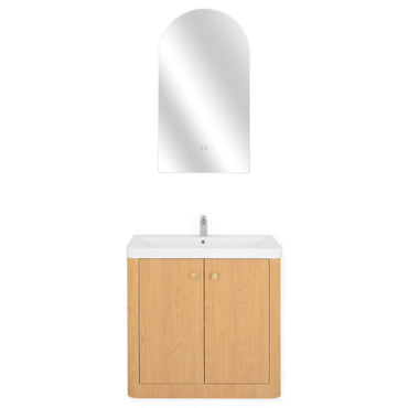 TOM/LILLY Set mobilier baie, mască lavoar, lavoar și oglindă LED