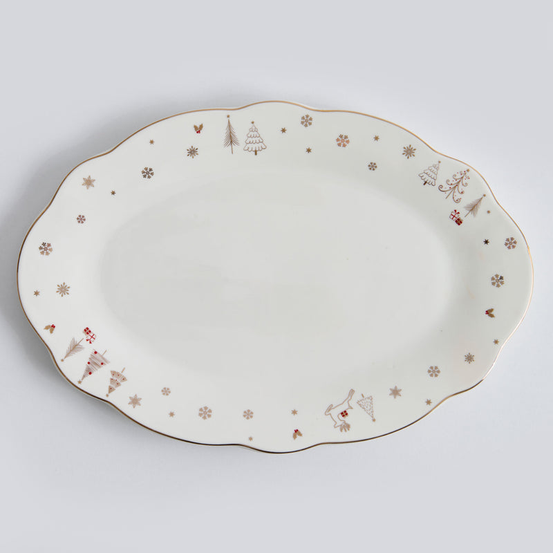 SAVOY Platou servire, porțelan, L.30cm