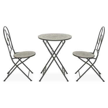NUEVO Set mobilier terasă/grădină, 2 scaune și masă