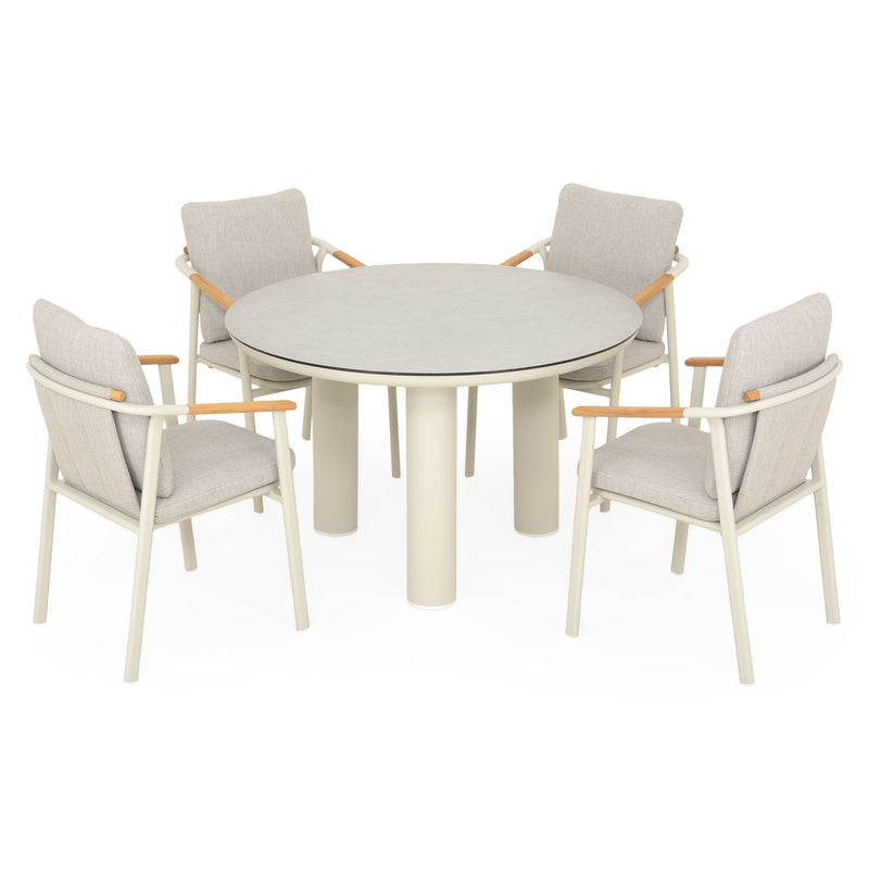 SALLY Set mobilier terasă/grădină, 4 scaune și masă