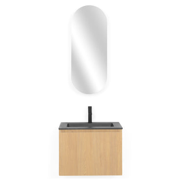 BRUNO Set mobilier baie, mască lavoar, dulap suspendat și lavoar