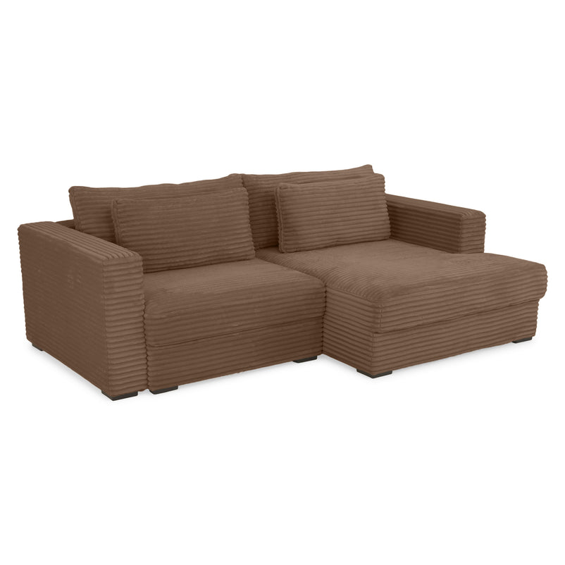 ERDING Colțar extensibil, șezlong stânga/dreapta, ladă depozitare inclusă, stofă