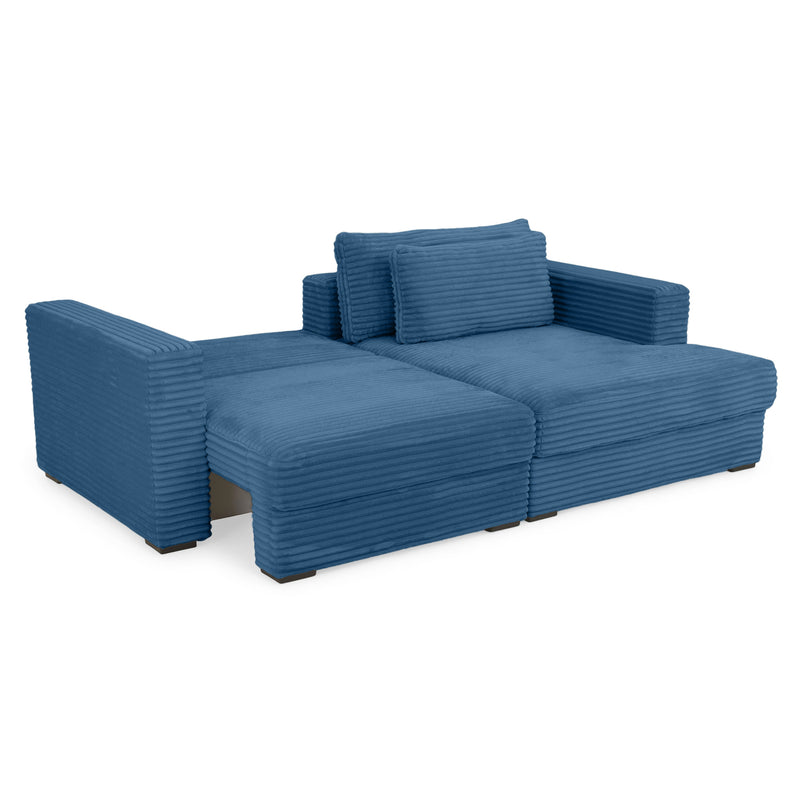 ERDING Colțar extensibil, șezlong stânga/dreapta, ladă depozitare inclusă, stofă