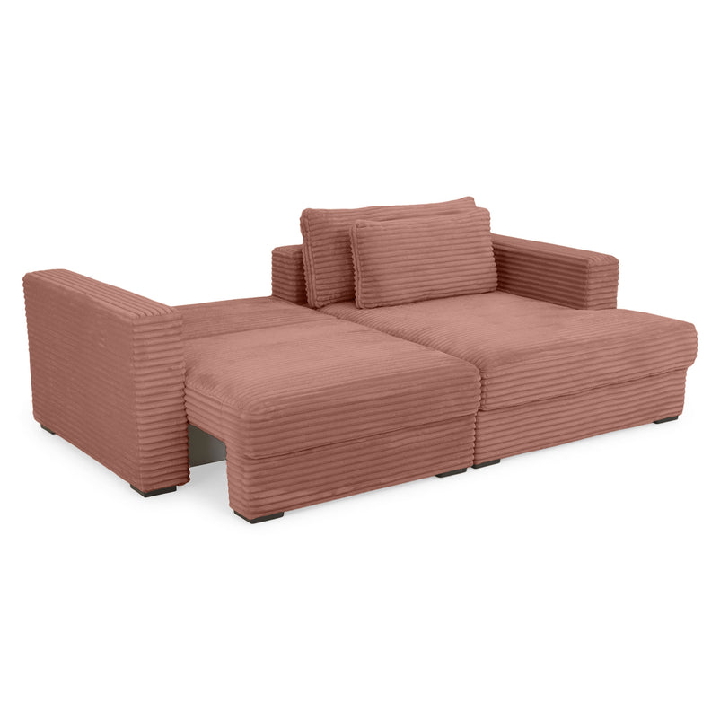 ERDING Colțar extensibil, șezlong stânga/dreapta, ladă depozitare inclusă, stofă