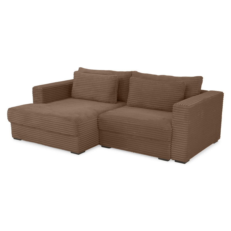 ERDING Colțar extensibil, șezlong stânga/dreapta, ladă depozitare inclusă, stofă