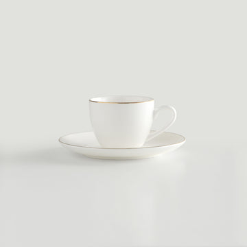 CLARA Ceașcă și farfurioară, porțelan, 90ml de la Mobexpert