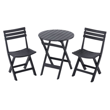 ICARDI Set mobilier terasă/grădină, 2 scaune și masă pliabile