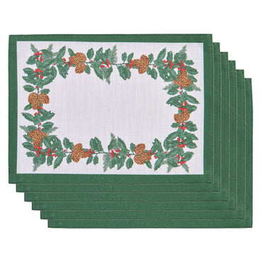 FIR CONES Set 6 suporturi farfurie