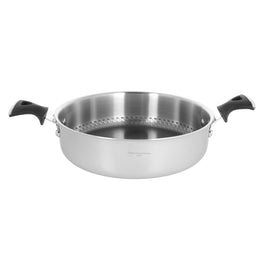 LUXURY STEEL Tigaie cu mânere, inox, D.28cm