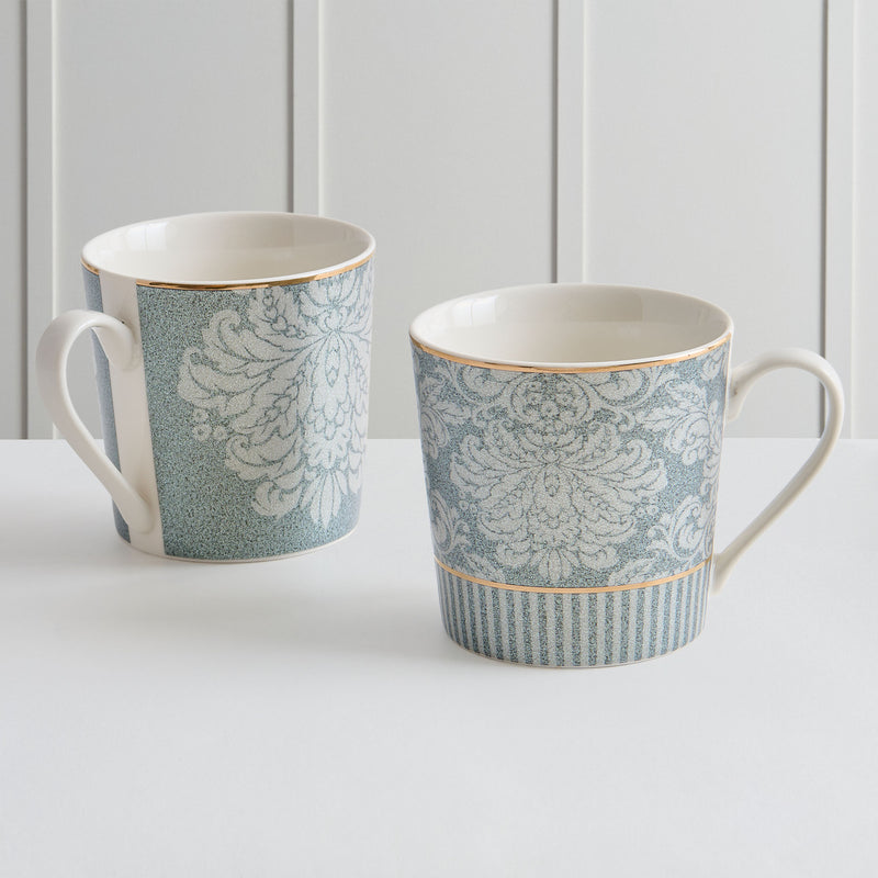 DAMASK Set 2 căni, porțelan, 360ml