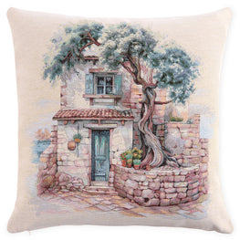 MEDITERRANEAN VILLAGE Pernă decorativă, 45x45cm