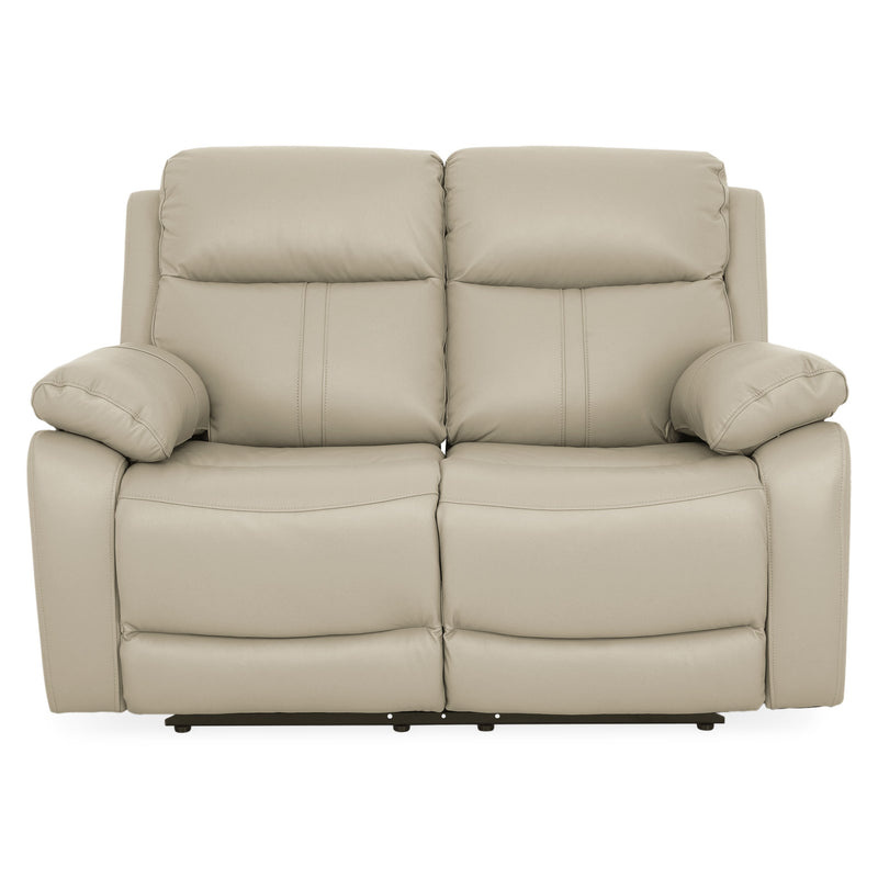 HUDSON Canapea 2 locuri, 2 reclinere manuale, piele naturală