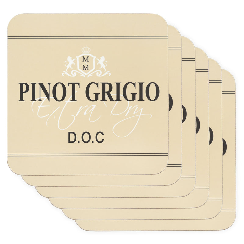 PINOT GRIGIO Set 6 suporturi pentru pahare