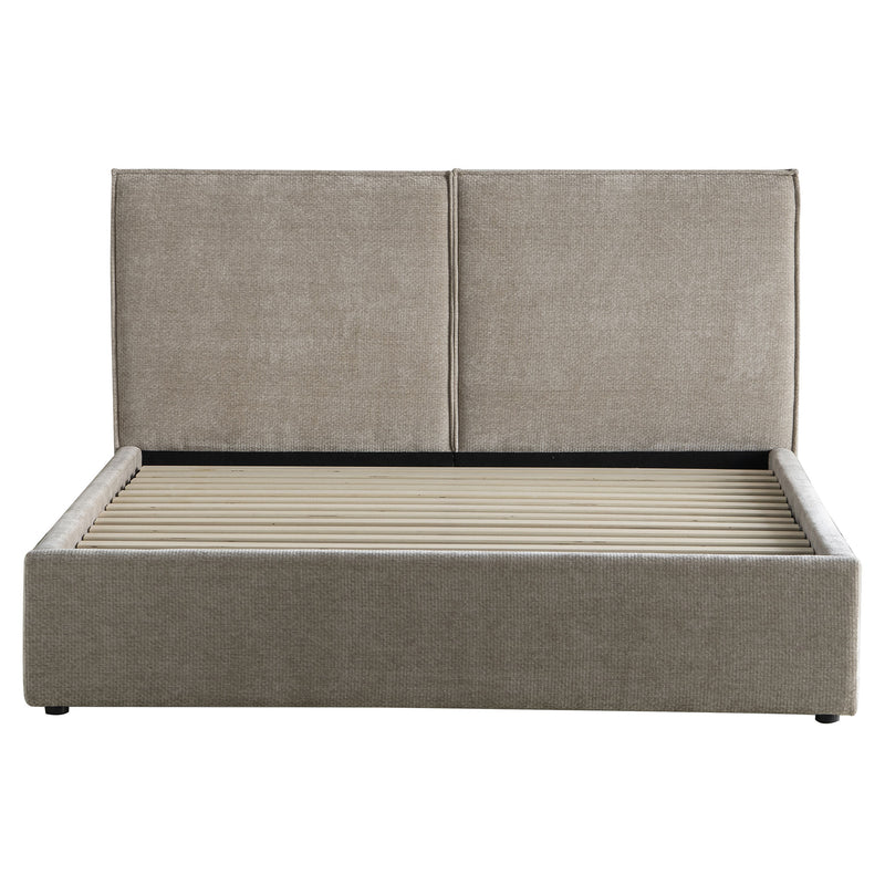 FRANCA Pat tapițat 160x200cm, somieră rabatabilă și ladă depozitare incluse