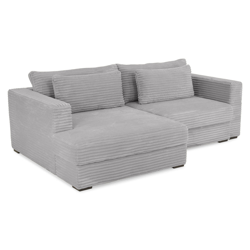 ERDING Colțar extensibil, șezlong stânga/dreapta, ladă depozitare inclusă, stofă