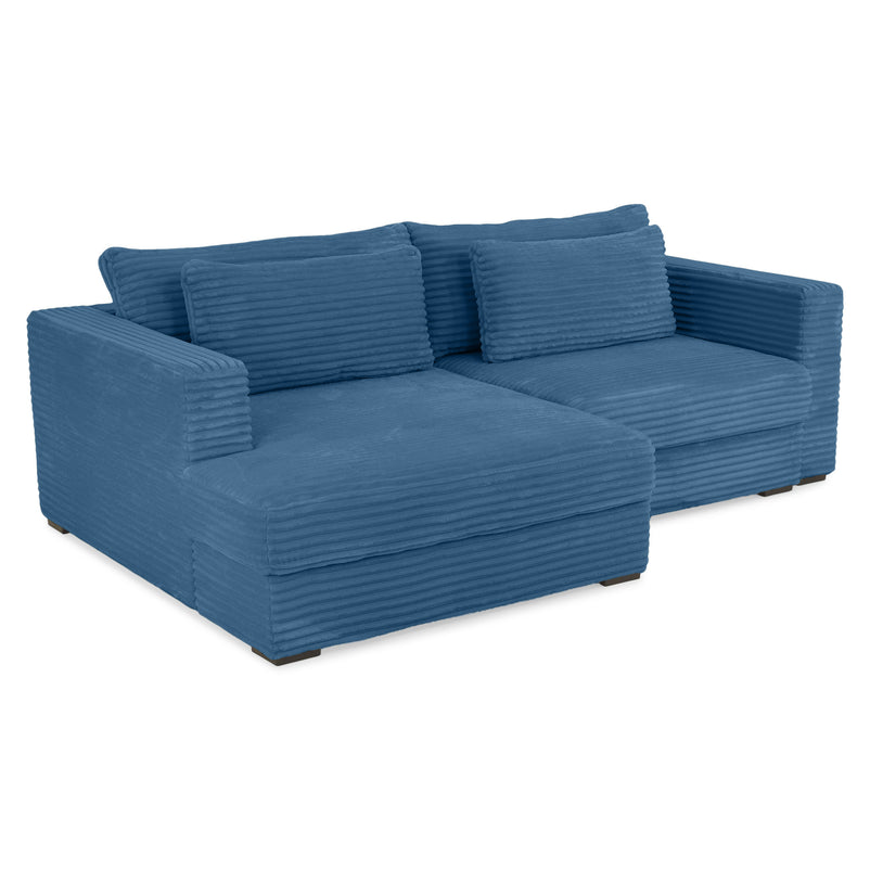 ERDING Colțar extensibil, șezlong stânga/dreapta, ladă depozitare inclusă, stofă