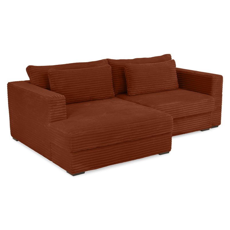 ERDING Colțar extensibil, șezlong stânga/dreapta, ladă depozitare inclusă, stofă