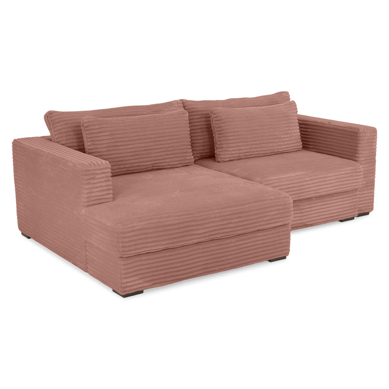 ERDING Colțar extensibil, șezlong stânga/dreapta, ladă depozitare inclusă, stofă