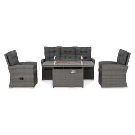 MARACAY Set mobilier terasă/grădină, 2 fotolii, canapea și masă