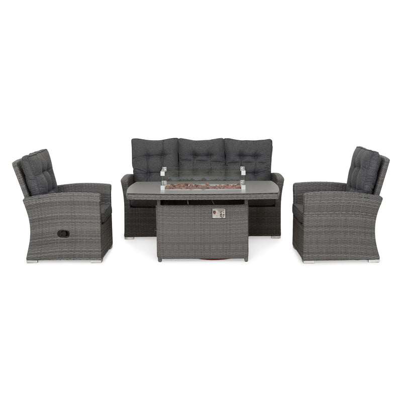 MARACAY Set mobilier terasă/grădină, 2 fotolii, canapea și masă