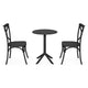 CIRCLE/SUCCOR Set mobilier terasă/grădină, 2 scaune și masă