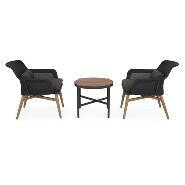 BEZIER Set mobilier terasă/grădină, 2 fotolii și măsuță