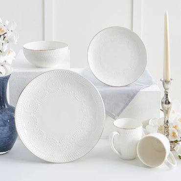 GRACE Set veselă, porțelan, 16 piese