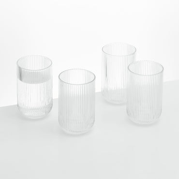 LINES Set 4 pahare diverse băuturi, sticlă, 400ml